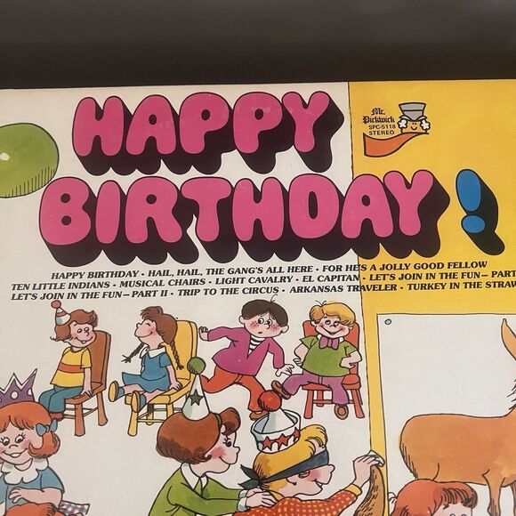 VINTAGE 1974 Happy Birthday Mr. Pickwick Vinyl Record Childrens Party Games - Picture 5 of 16